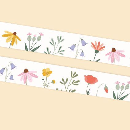 washi paska louka kytky formace design