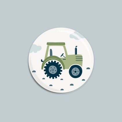 placka zeleny traktor formace design